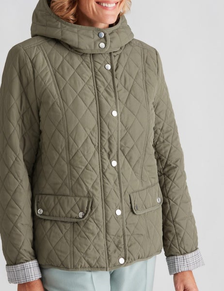 Millers Khaki Hooded Quilted Jacket ~ Sizes 20 & 22 Carousel 2