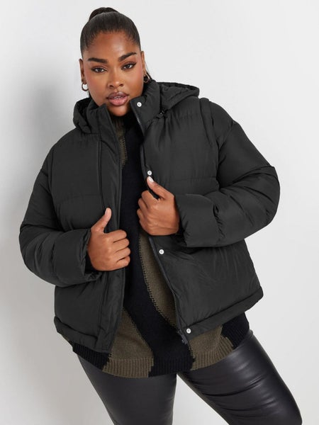 YOURS Curve Black Puffer Coat 5 In 1 ~ Size 30-32 Carousel 4