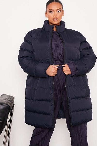 Plus Size Navy Longline Puffer Coat ~ Size 22-24 Carousel 4