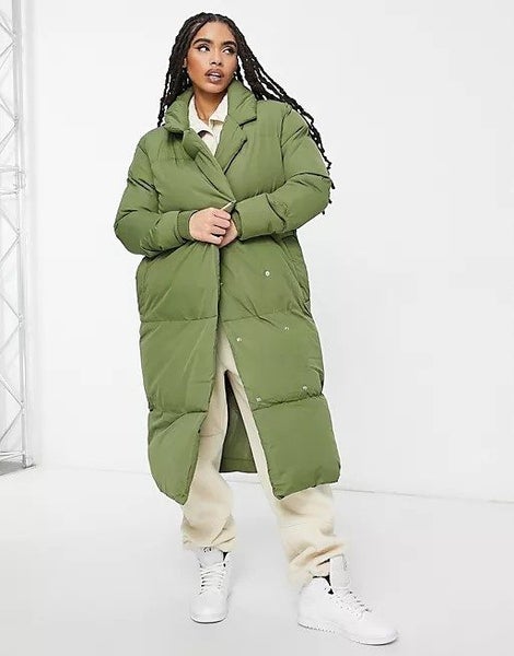 Plus Size Khaki Longline Puffer Coat ~ Size 24-28 Carousel 1