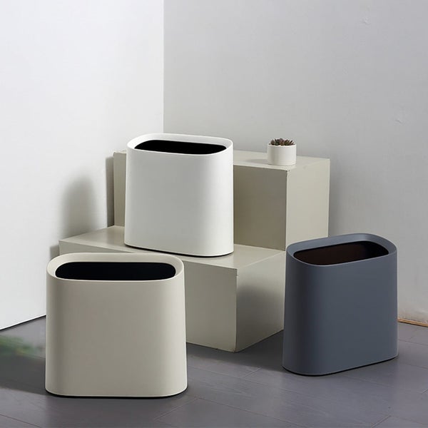 Slim Plastic Trash Can Recycle Trash Can Bin Slim Garbage Bin, Plastic Narrow Carousel 7