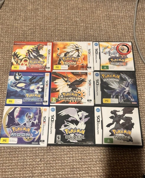 Pokémon Game Bundle (9) – White 2, Black, Diamond + 3DS – Rare Gen 5 Carousel 1
