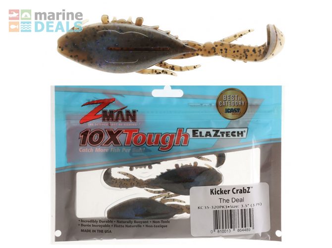 Z-Man Kicker CrabZ Soft Bait The Deal Qty 3 Carousel 1