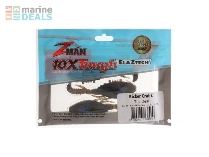 Z-Man Kicker CrabZ Soft Bait The Deal Qty 3 Carousel 2