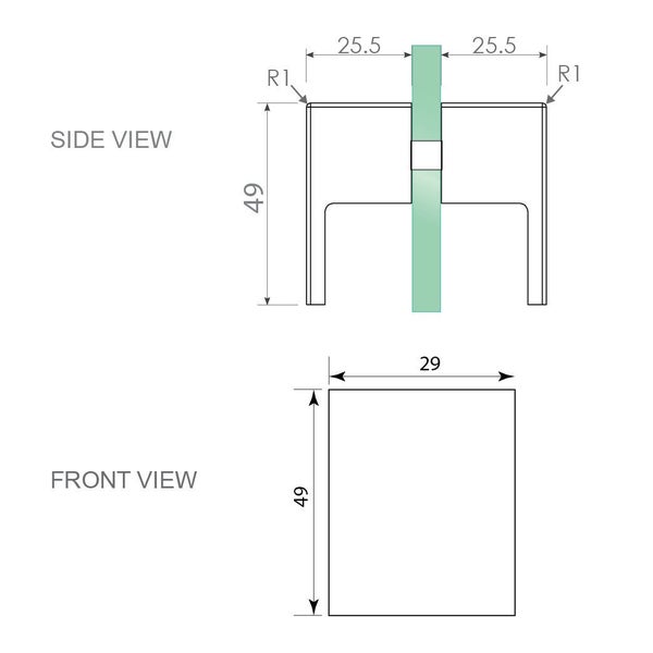 Della Francesca 110Cm Wall To Frameless Shower Screen With Black Brackets And Br Carousel 2