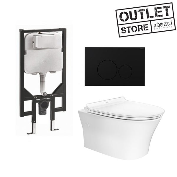 END OF LINE: SIGNATURE WALL HUNG PAN WITH PARISI INWALL CISTERN & PP PACKAGE Carousel 1
