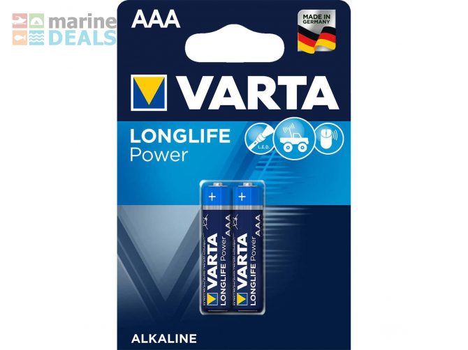 Varta Longlife Power AAA Alkaline Battery 2-Pack Carousel 1