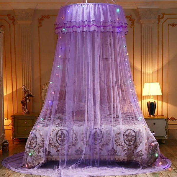 Girl Romantic Crown Mosquito Net, 27.5 x 102in Princess Lace Bed Carousel 2