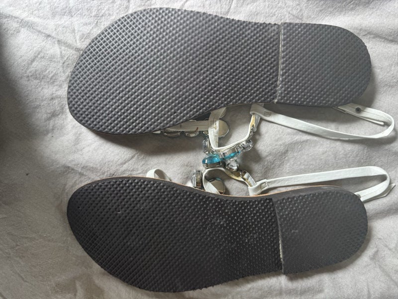 F.M.P. PRETTY SANDALS WITH DIAMANTE BEADS MADE IN ITALY SIZE EU 38 NZ 7 NEW Carousel 4