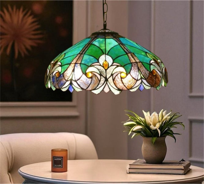 Large 40cm (16") Shade Tiffany Pendant Light Carousel 3