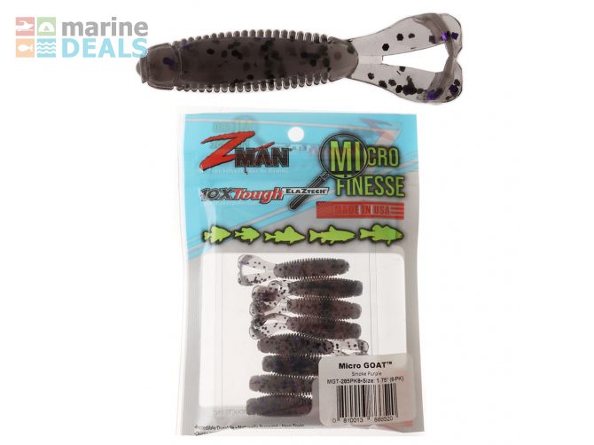 Z-Man Micro Goat Soft Bait 1.75in Smoke Purple Qt… Carousel 1