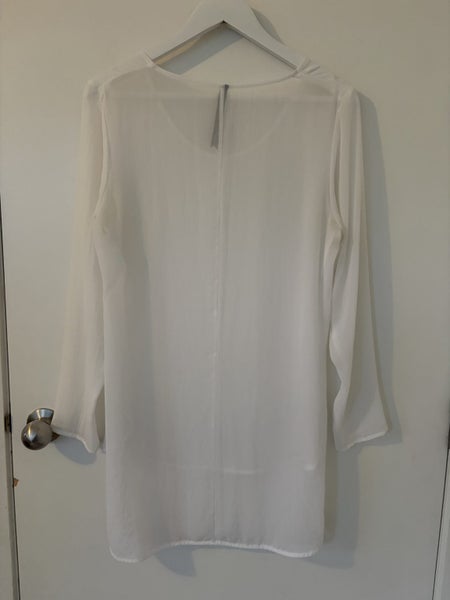 Moochi white sheer long sleeve sz10 Carousel 2