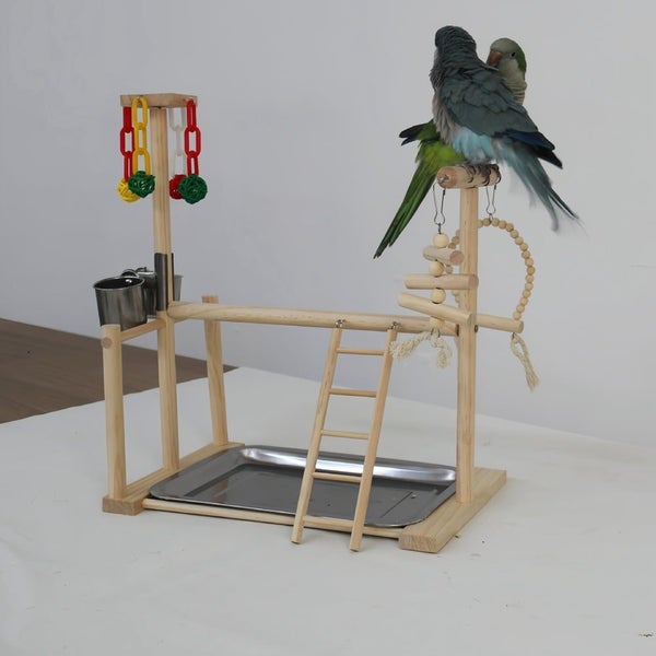 Bird Playground Parrot Playstand Wood Bird Perches Stand, Bird Play Gym Playp Carousel 2