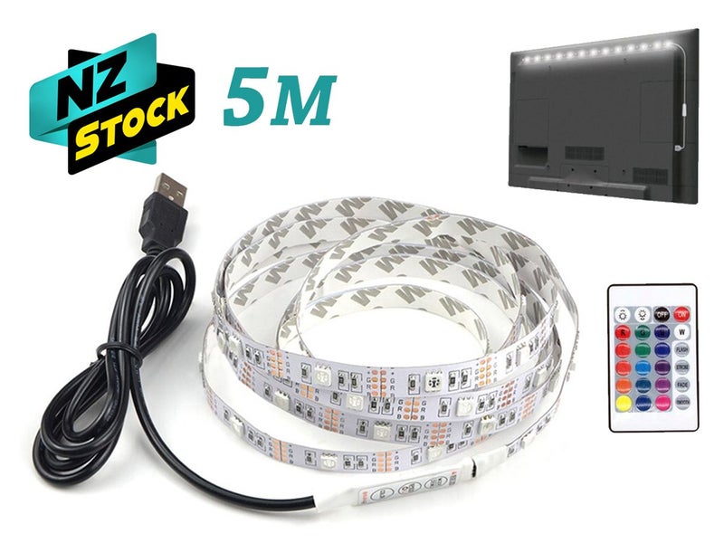 USB LED Strip Light RGB Lighting Kit 5M Carousel 1