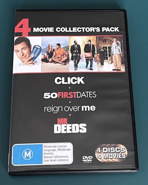 Click/ 50 First dates/ Reign Over Me/ Mr. Deeds ( 4 Disc Set DVD)
