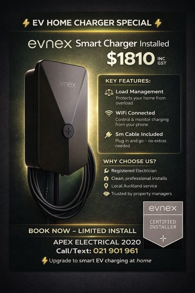 Evnex ev charger installed Carousel 1