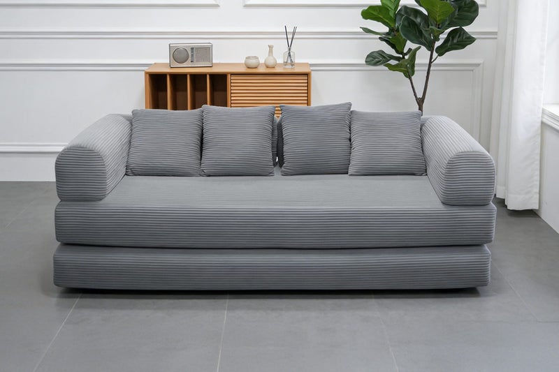SINDARA Compressed Sofa/Folding Sofa Bed (Grey) Carousel 1