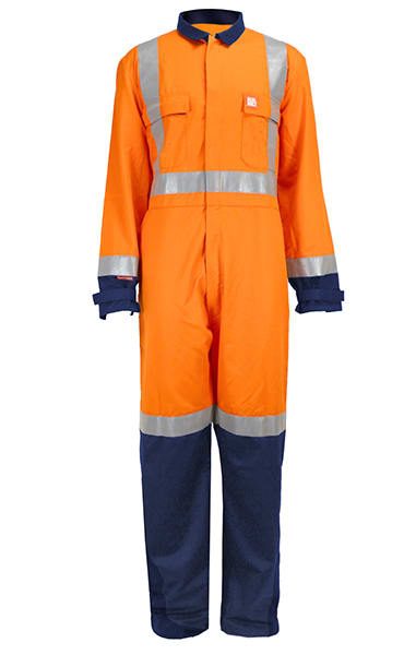 ShieldTEC, 8.4cal TTMC-W17 Flame Resistant Overall - Orange/Navy - 16 Carousel 1