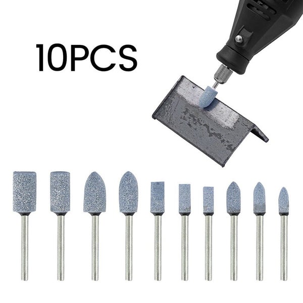 10PCS Mounted Points Grinding Wheel Head Kits Abrasive Stone Heads Polishing Carousel 2
