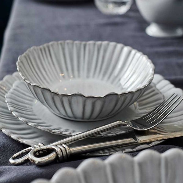 Peter's Iris Fluted Dinner Plate Milk Grey 26.9cm Carousel 2