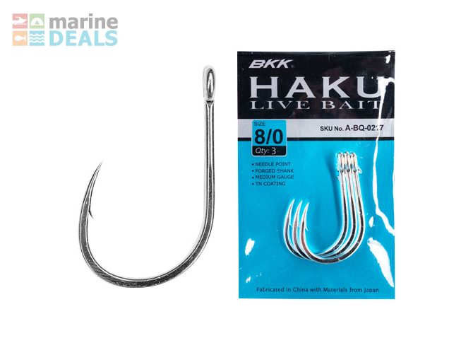BKK Haku Live Bait Hooks 5/0 Qty 4 Carousel 1