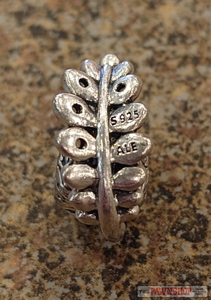 Pandora Kiwi & Fern Leaf Charm Stirling Silver Carousel 2
