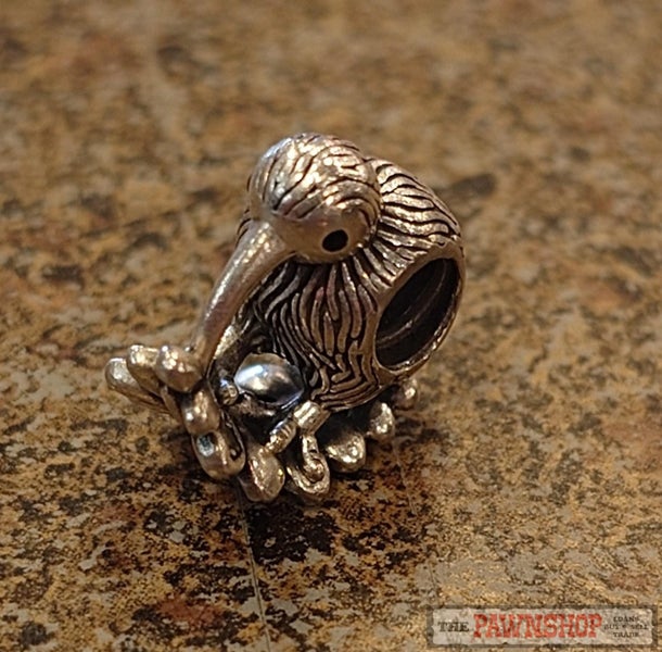 Pandora Kiwi & Fern Leaf Charm Stirling Silver Carousel 1