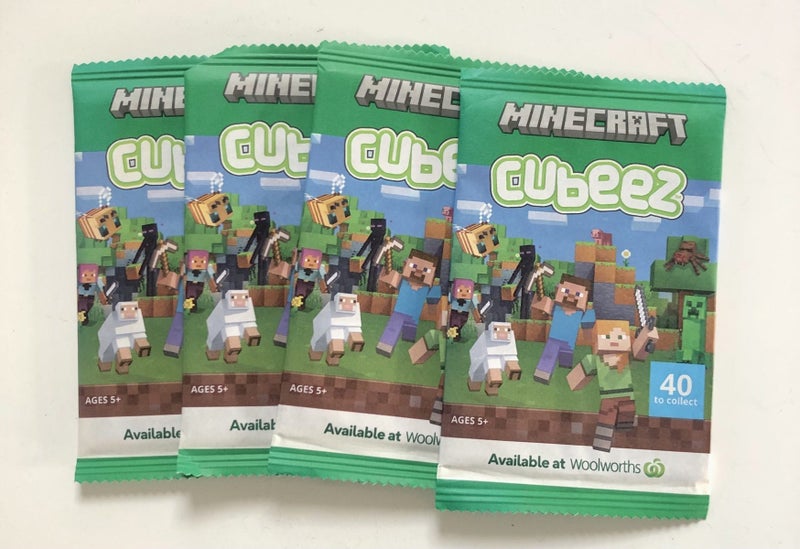 Woolworths Minecraft Cubeez unopened x4 Carousel 1