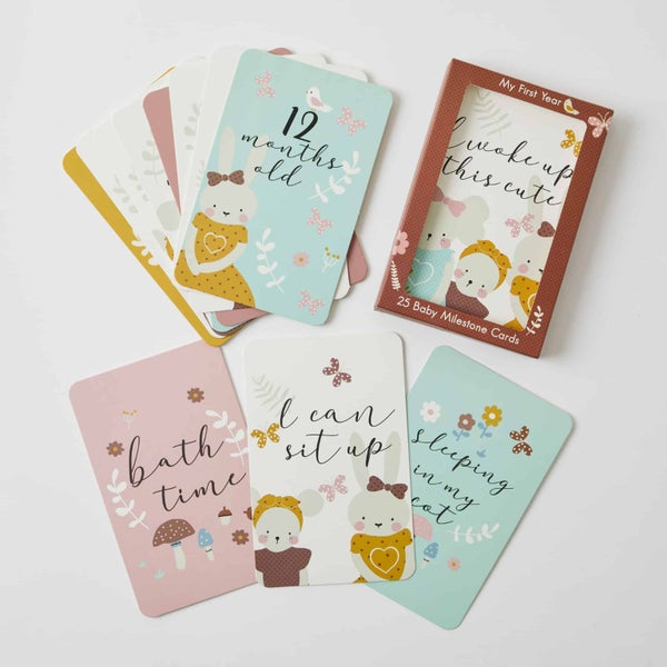 In The Meadow Baby Milestone Cards - Jiggle & Giggle Carousel 1