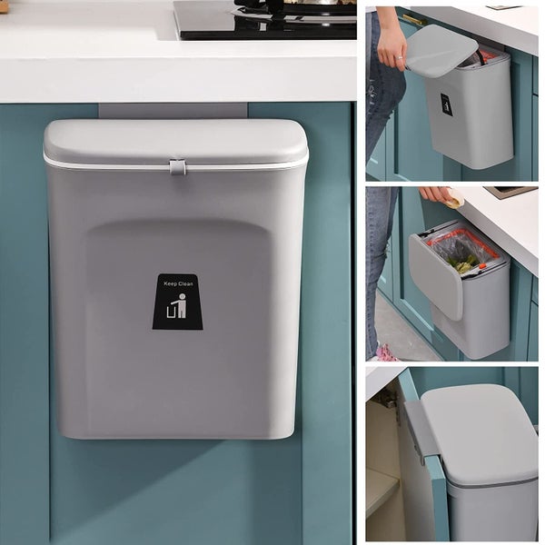 2.4 Gallon Kitchen Compost Bin for Counter Top, Under Sink Garbage Can, Hangi Carousel 1