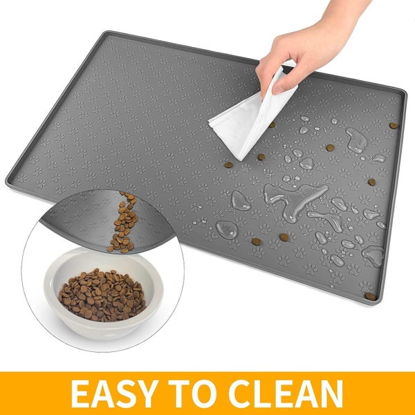 Pet Placemat for Dog and Cat, Mat for Prevent Food and Water Overflow, Suitab Carousel 8