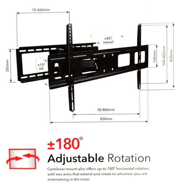 42–70" XL TV Wall Mount | TV Mount | TV Bracket | NEW Carousel 2