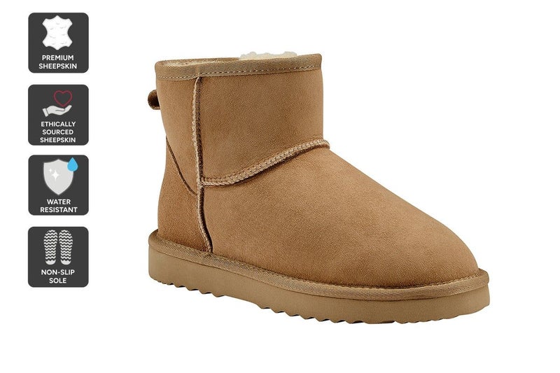 UGG Outback Premium Australian Sheepskin Mini Classic Boot (Chestnut, Size Carousel 2
