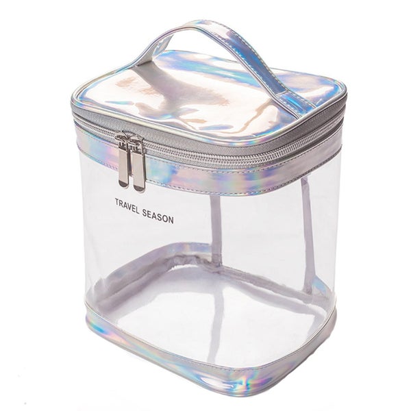 Makeup Bag - Large Capacity Travel Cosmetic Bag, Portable Leather Waterproof Carousel 1