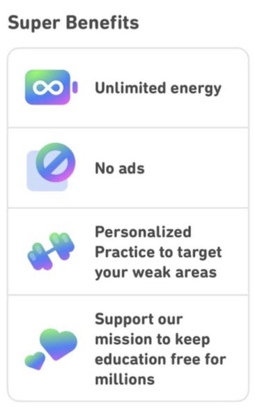 Duolingo super subscription Carousel 2