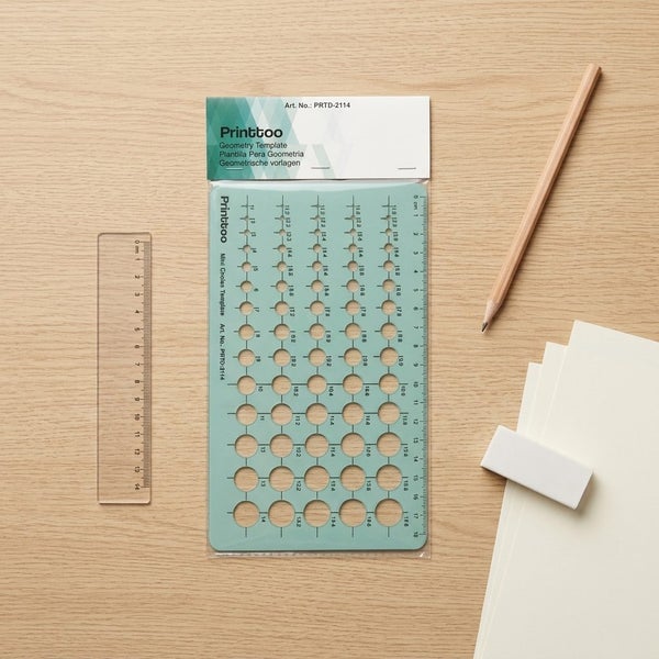 Printtoo Reusable Mini Circle Template Drawing Stencil with 70 Multi-Circles Carousel 7