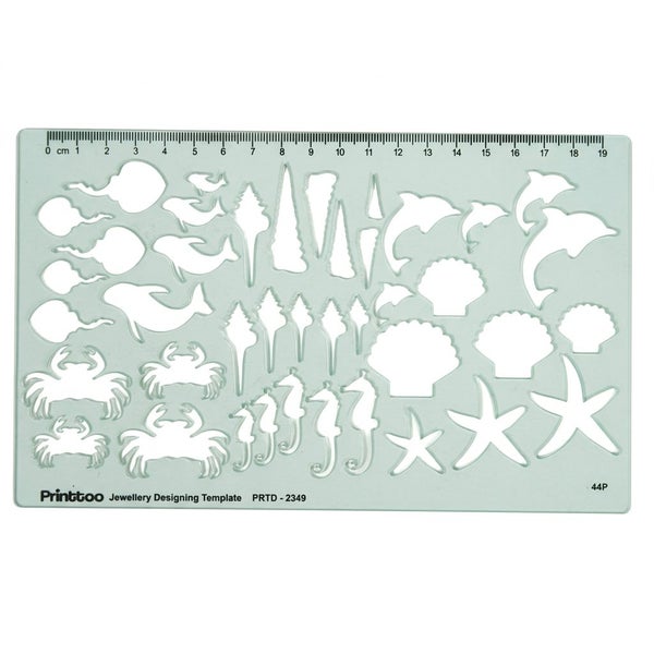 Printtoo Aquatic Jewellery Designing Template , Transparent Acrylic Stencil Carousel 1