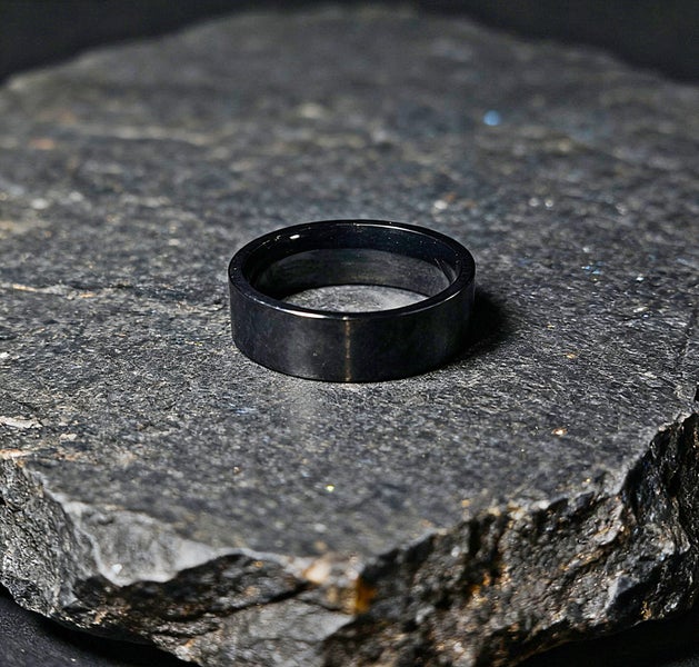 Black Steel Band Ring 8mm XD2DC-1 Carousel 2