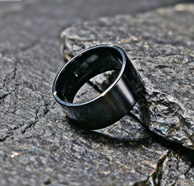 Black Steel Band Ring XD2DC-6 Carousel 2