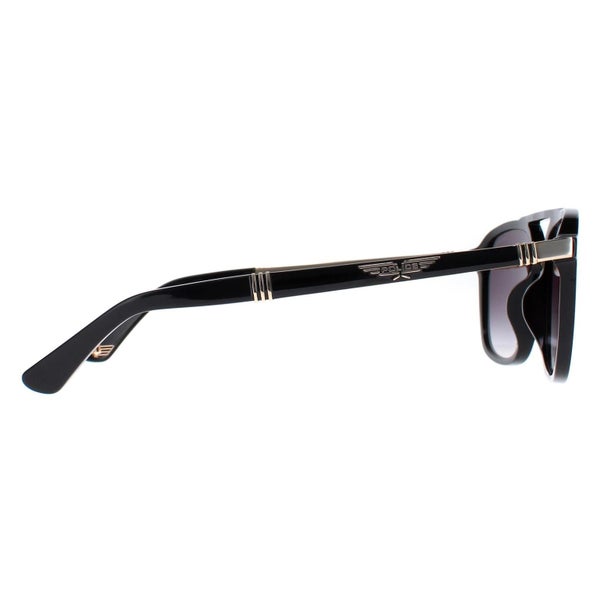 Police Sunglasses SPLA53 0700 Shiny Black Smoke Gradient Carousel 4