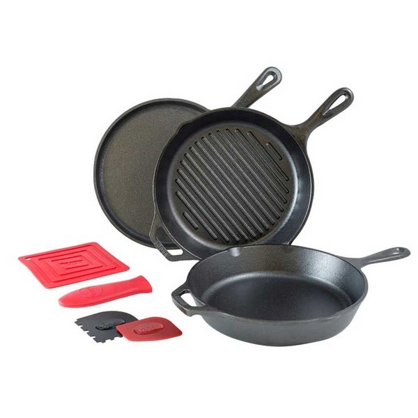 Lodge Essential Cast Iron Pan Set 6pce Carousel 1