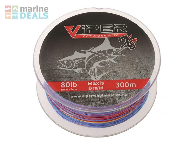 Viper Tackle X8 Maxis Braid Multi-Colour 300m 80l… Carousel 1