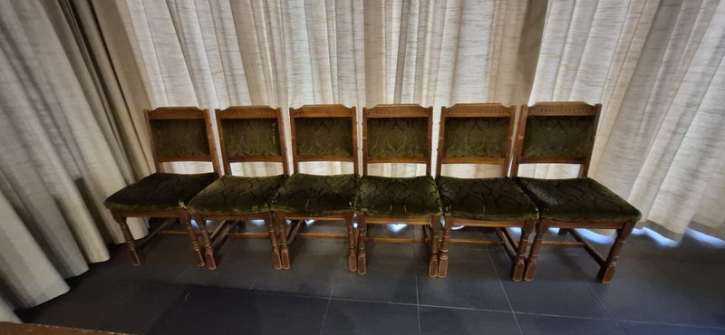Solid Oak Extendable Dining Table + 6 Chairs4738622056471142413