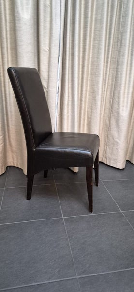 8 Chocolate Brown Leather Dining Chairs