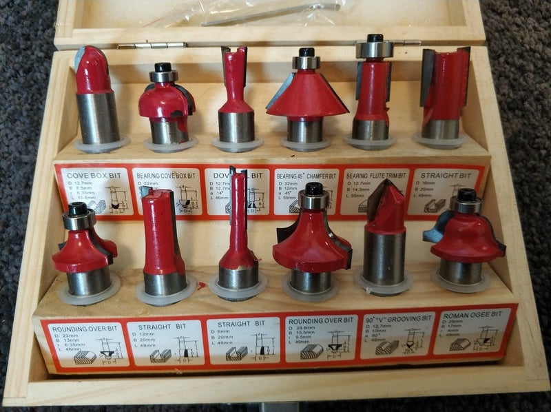 1/2 inch Tungsten Carbide Router Bit Set Carousel 2