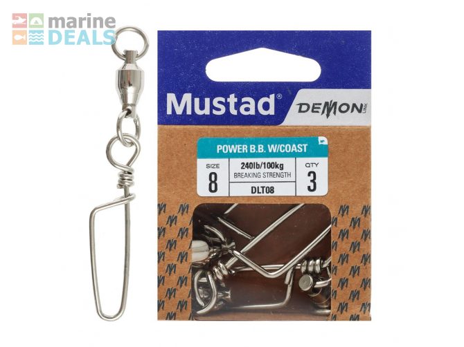 Mustad Demon Ball Bearing Game Swivel with Coastl… Carousel 1