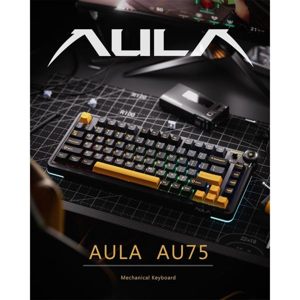 Aula AU75 Wireless Tri-Mode Mechanical Gaming Keyboard - Black [AU75-BGY-S] Carousel 2