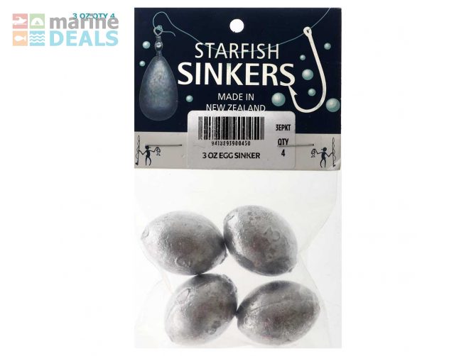 Starfish Egg Sinkers 3oz Qty 4 Carousel 1