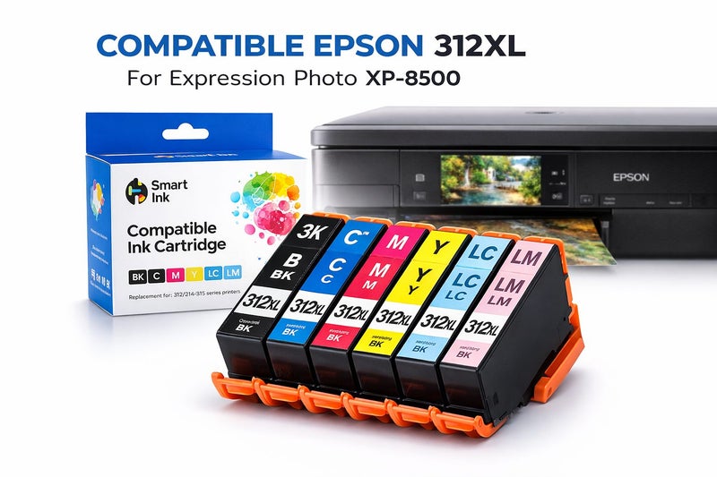 Compatible Epson 312XL Ink 6 Pack for Expression Photo XP-8500 XP-8600 Carousel 1