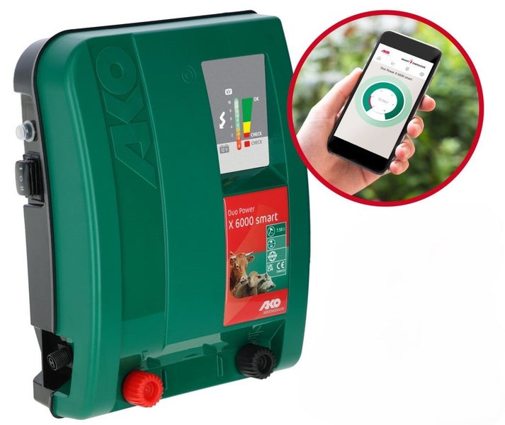 Electric Fence Energiser -X6000 smart Mains opr Solar- 20-26 Hectares Carousel 1